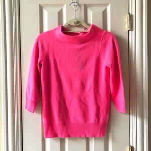 J Crew Collection Cashmere Sweater in Hot Pink